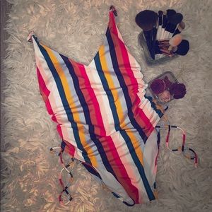 Striped bathing suit